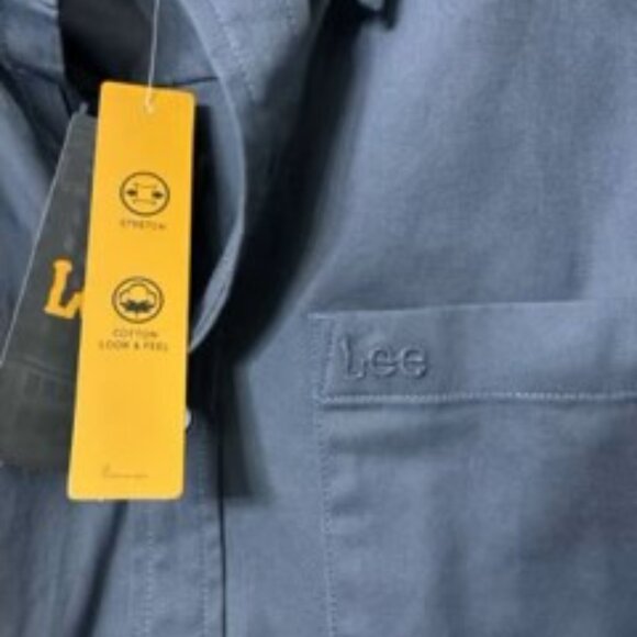 Lee dark denim button down shirt NWT Men's Size L - Picture 3 of 5